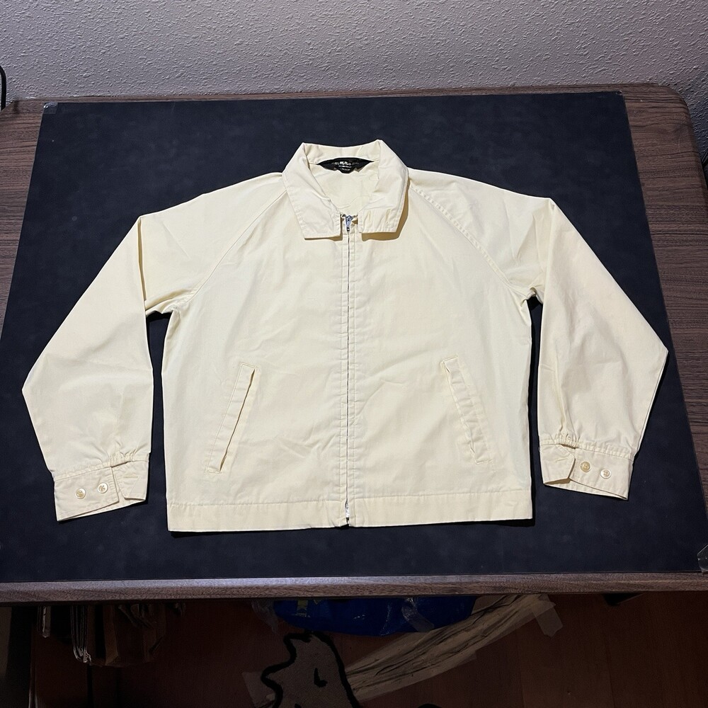 Vintage Gabardine Jacket Rockabilly Cafe Racer 1960s 70s Sears Shop Butter Zip